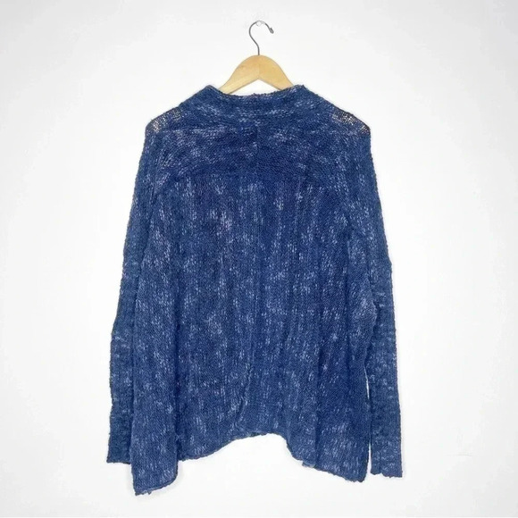 Free People Blue Boho High Neck Nightingale Pullover Sweater Size XS - Picture 8 of 8